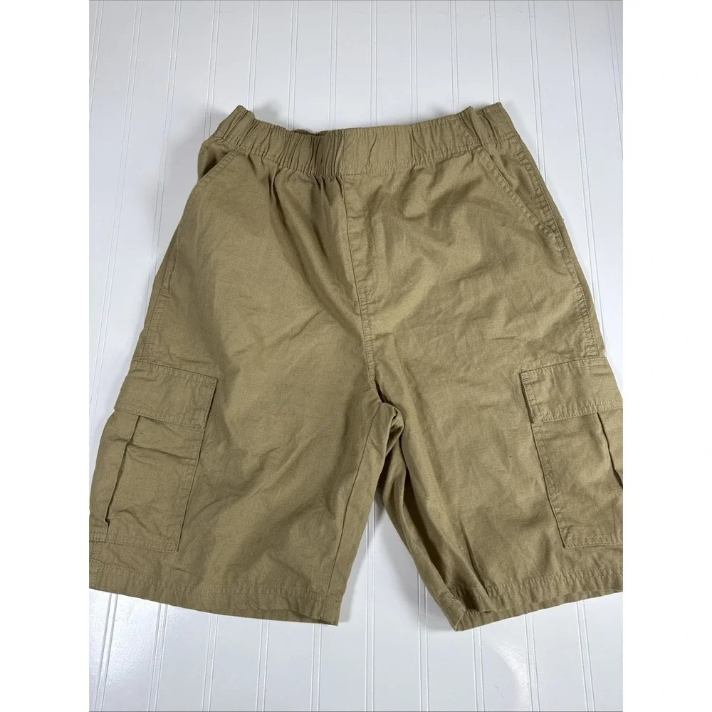 The Childrens‎ Place Boys Size 18 Husky Khaki Cargo Shorts Adjustable Waist